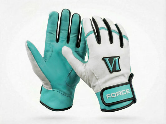 White Tiffany Black Pro Elite Batting Gloves