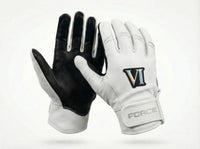 White and Black Pro Elite Batting Gloves
